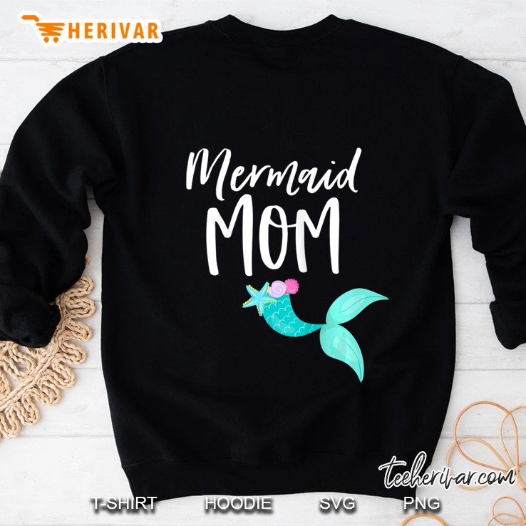 Womens Mermaid Birthday Party Shirt For Girl Momma Mama Mermaid Mom Tank Top Mugs