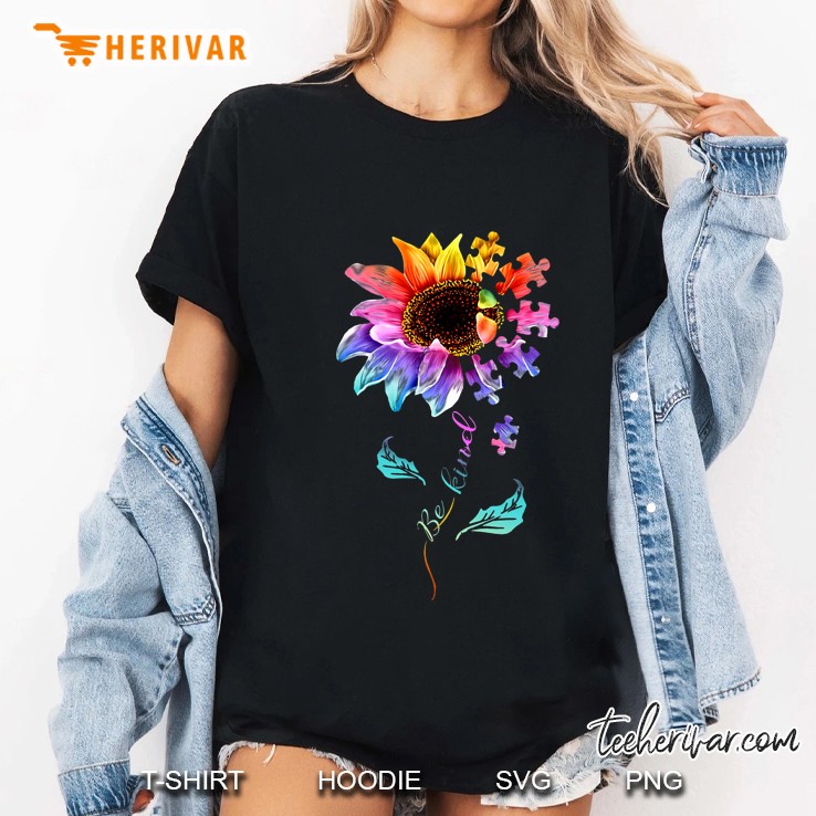 Be Kind Autism Awareness Sunflower Mom Women Cute Gifts Ladies Tee