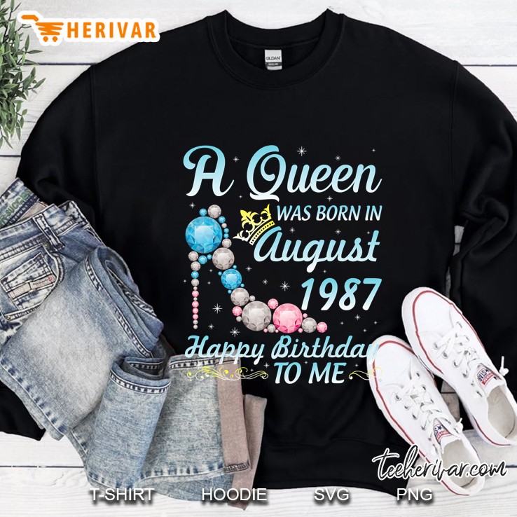 A Queen Was Born In August 1987 Happy Birthday 33 Yrs To Me Mugs