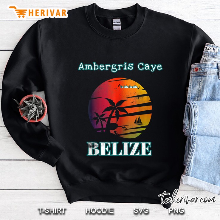 Ambergris Caye Belize Vintage Distressed Vacation Souvenir Sweatshirt