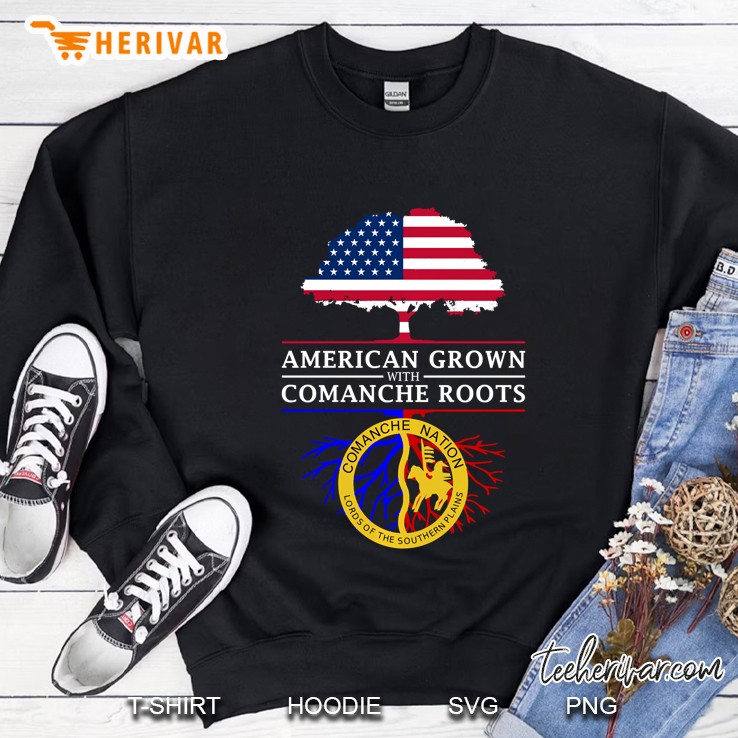 American Grown With Comanche Nation Roots - Native American Pullover Sweatshirt