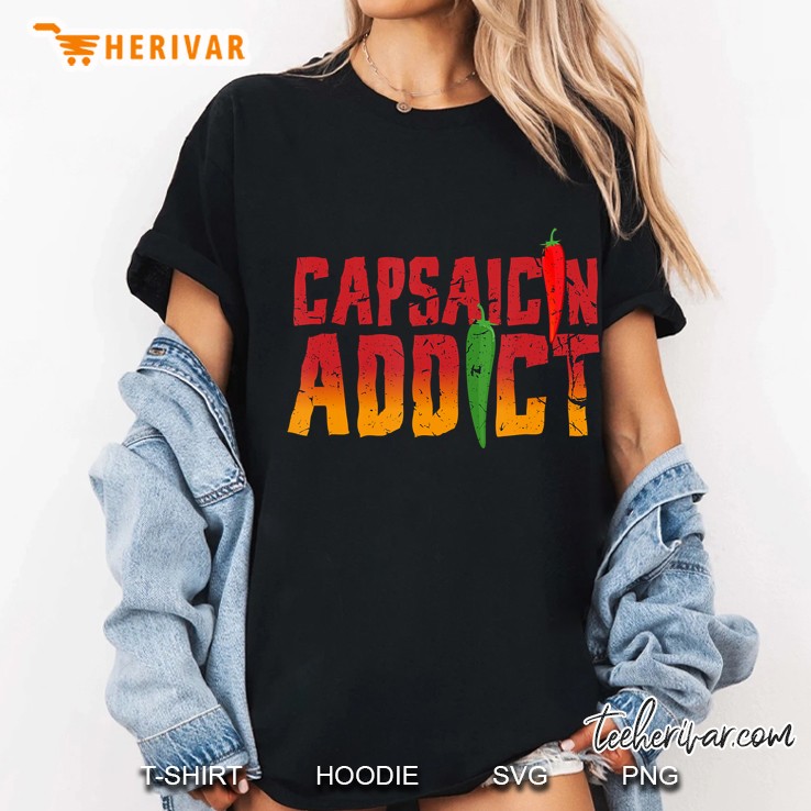 Capsaicin Addict I Pepperoni Hot Scoville Chili Jalapeno Hoodie