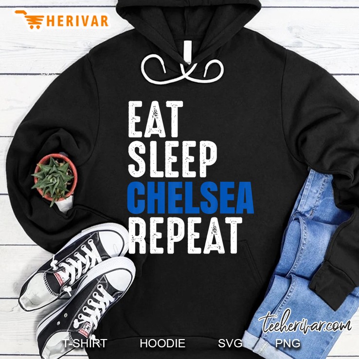 Chelsea Eat Sleep Repeat - Football Gif Hoodie