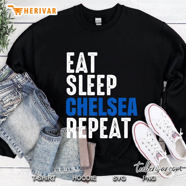 Chelsea Eat Sleep Repeat - Football Gif Sweatshirt