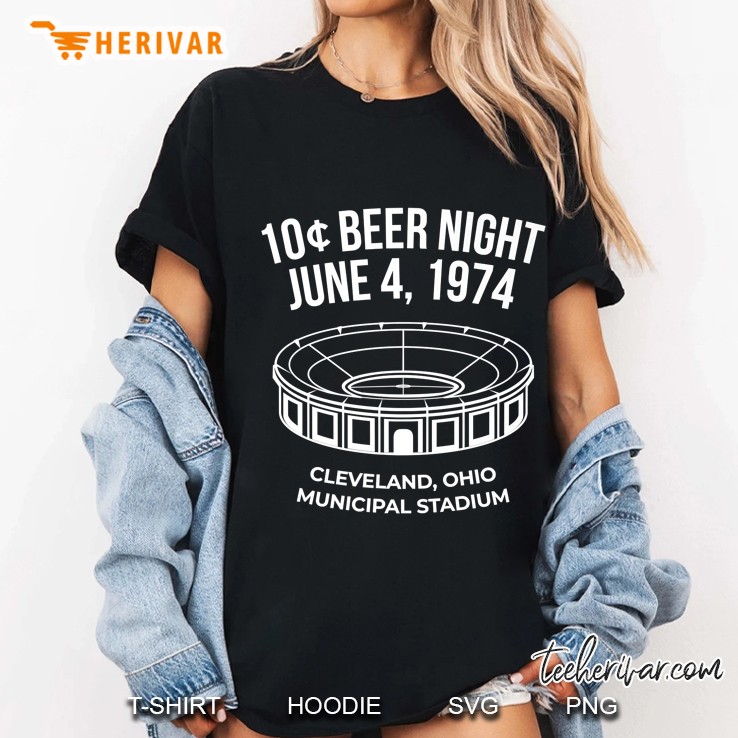 Cleveland Baseball Shirt Retro 10 Cent Beer Night Premium Ladies Tee