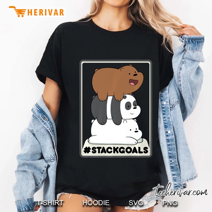 Cn We Bare Bears Stack Goals Poster Premium Ladies Tee