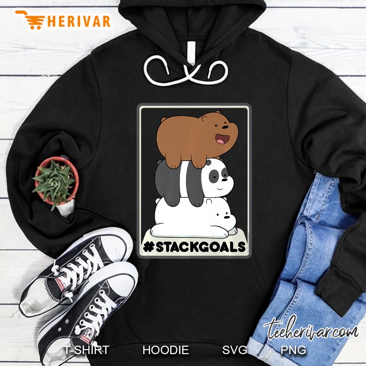 Cn We Bare Bears Stack Goals Poster Premium Hoodie
