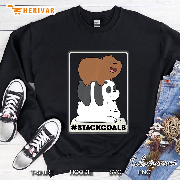Cn We Bare Bears Stack Goals Poster Premium Sweatshirt
