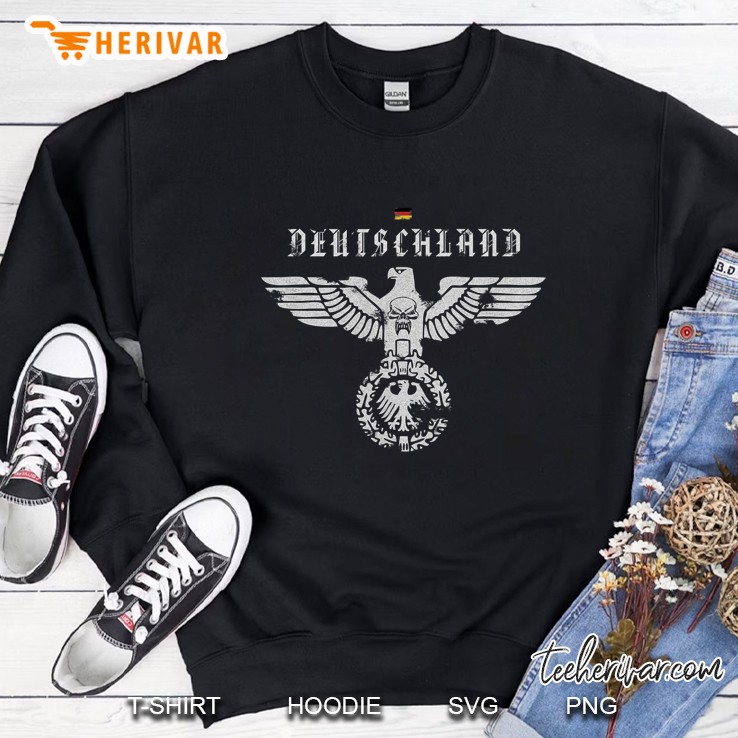 Deutschland German Shirt, Eagle With Skull, Vintage Sweatshirt