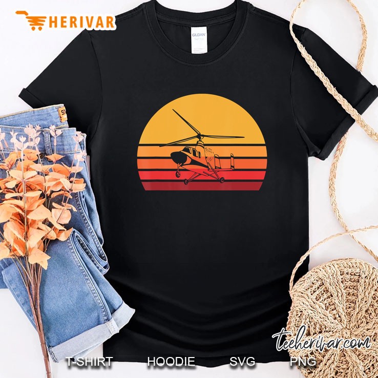 Eighties Gyrocopter Autogyro Retro Heli Aviator Shirt