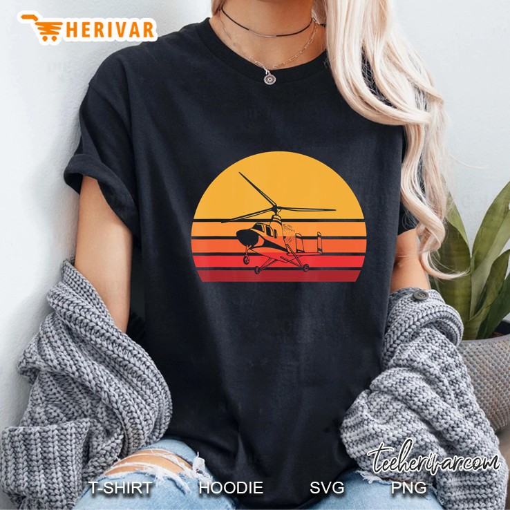 Eighties Gyrocopter Autogyro Retro Heli Aviator Ladies Tee