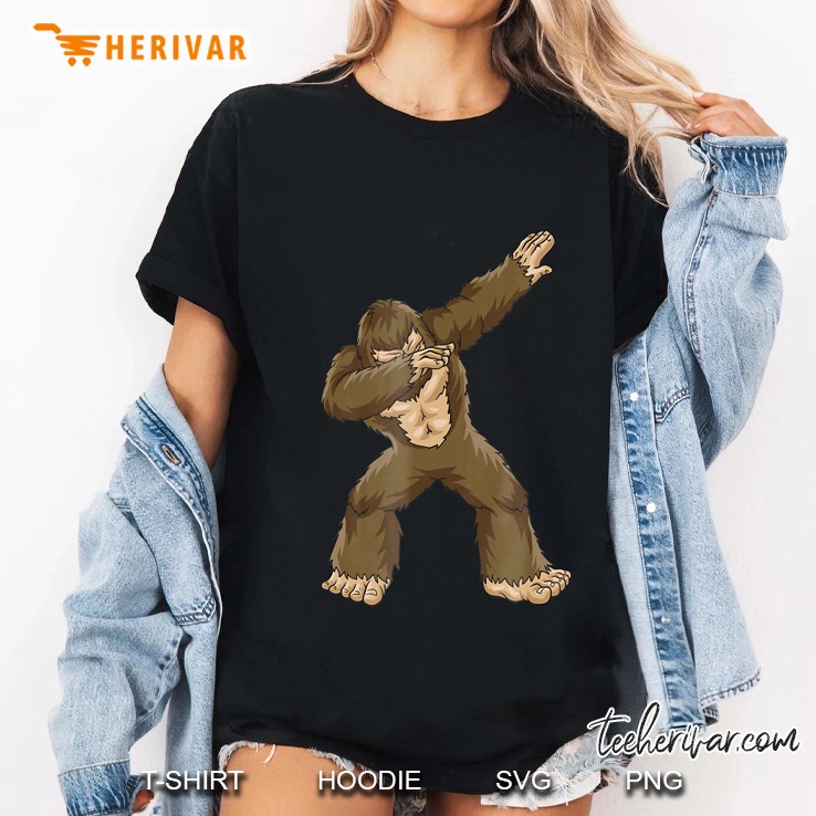 Funny Dabbing Bigfoot , Bigfoot Yeti Ladies Tee