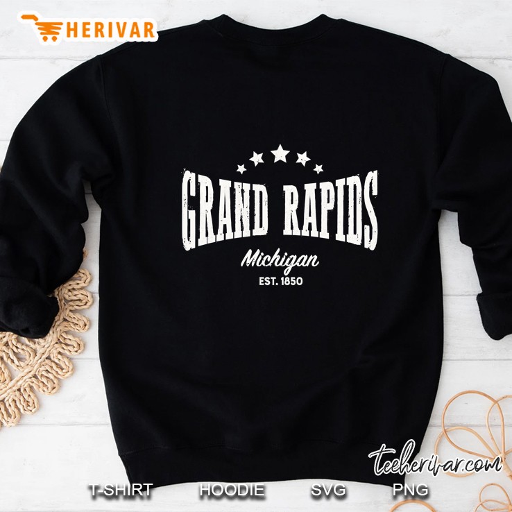 Grand Rapids Mi Distressed Vintage Home City Pride Pullover Mugs