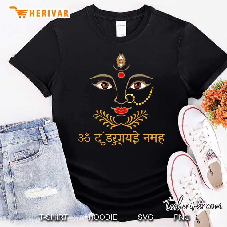 Hindu Goddess Durga Premium With Sanskrit Mantra Shirt