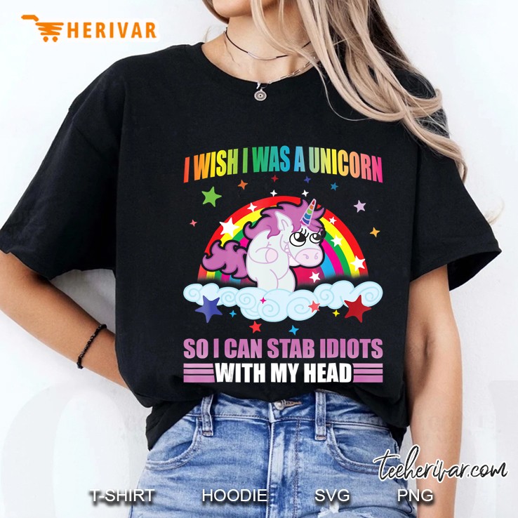 I Wish I Was A Unicorn Shirt Funny Unicorn Gift Ladies Tee