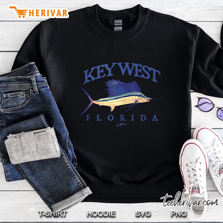 Jcombs Key West, Fl, Vintage Sailfish Tank Top Sweatshirt