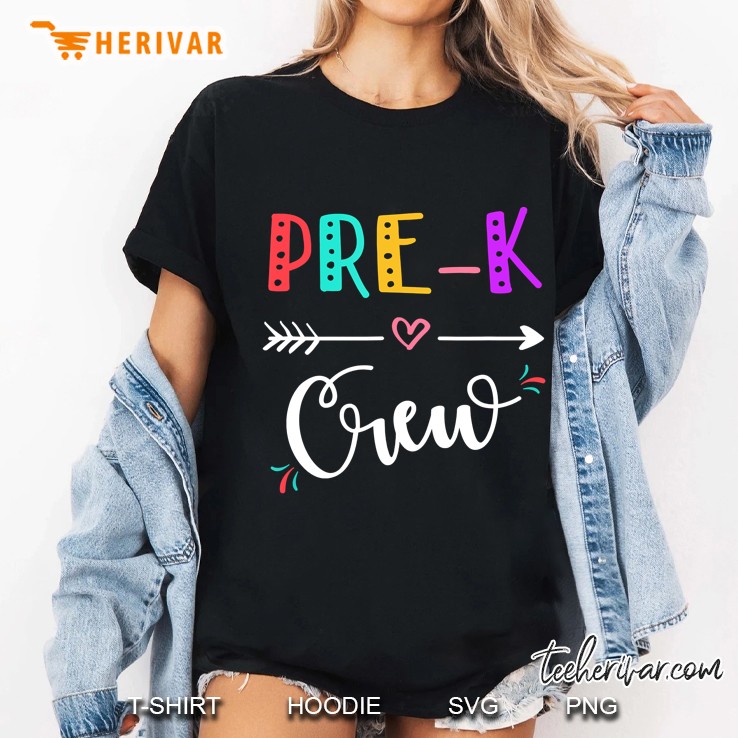 Pre-K Teacher First Day Of School Pre-K Crew Funny Ladies Tee