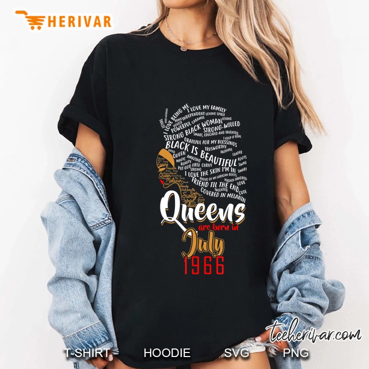 Queens Are Born In July 1966 54Th Birthday Cute Gift Ladies Tee