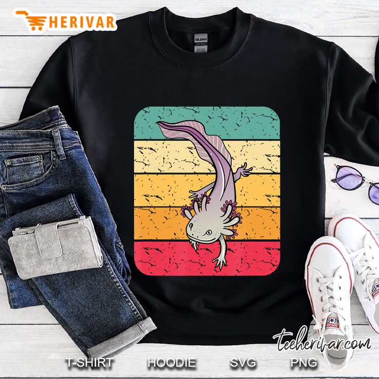 Retro Axolotl Mexican Salamander Gift Lover Sweatshirt