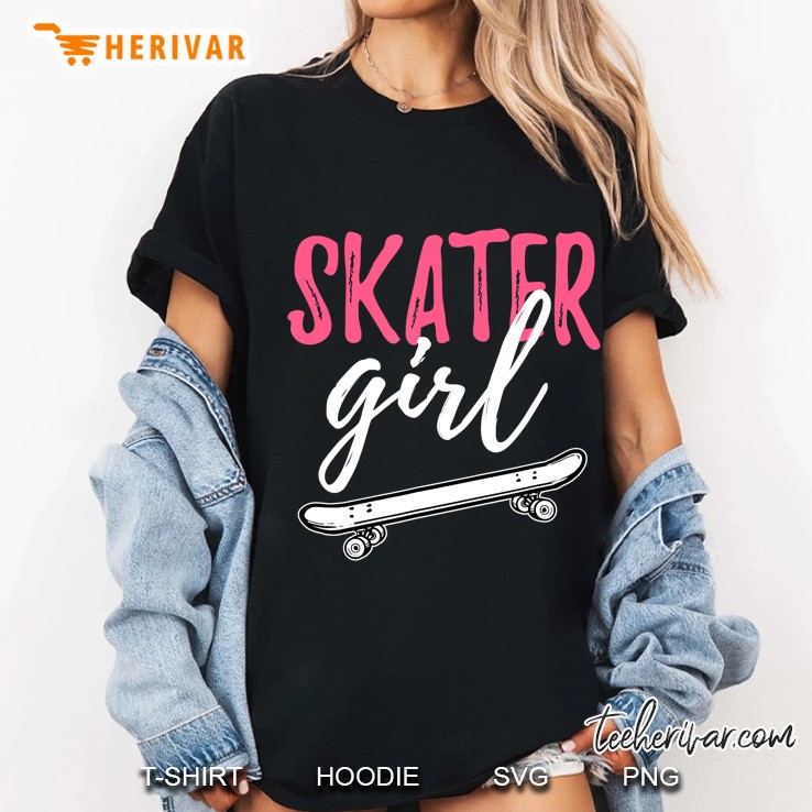 Skateboarding Skateboard Girls Gift Hoodie