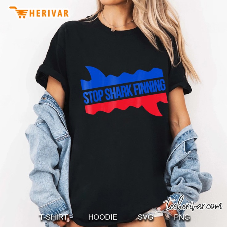 Stop Shark Finning Shirt Awareness Tee Ladies Tee