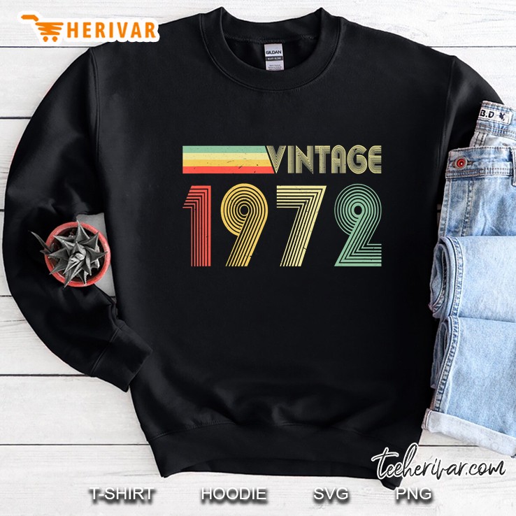 Vintage 1972 Made In 1972 48Th Birthday 48 Years Old Sweatshirt