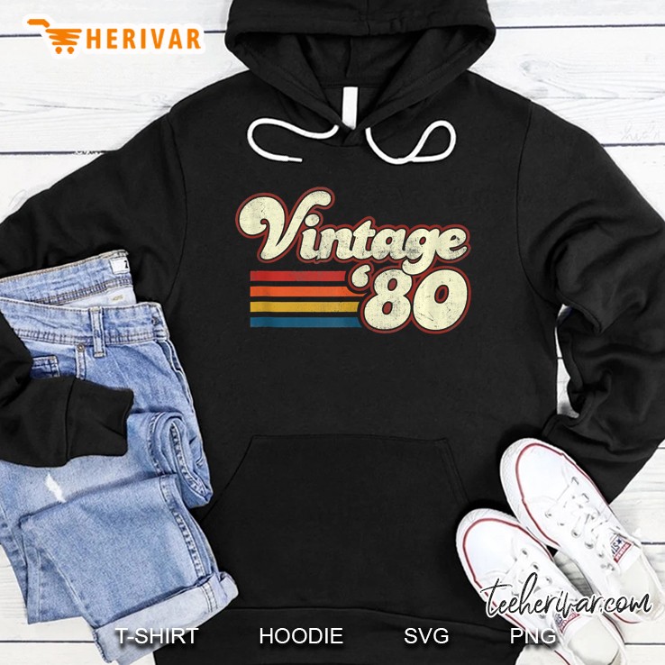 Vintage 1980 40Th Birthday Top Hoodie