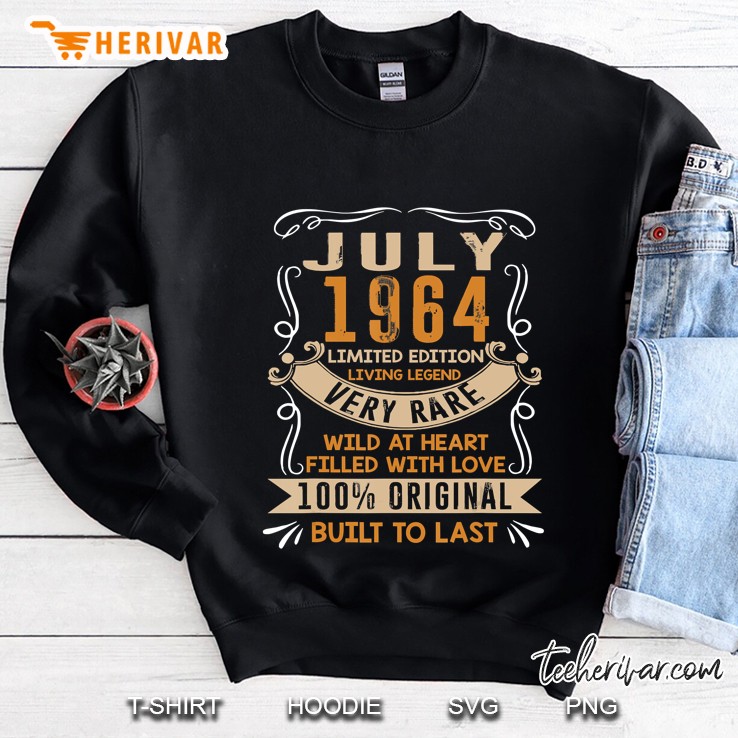 Vintage 56Th Birthday July 1964 Shirt 56 Years Old Sweatshirt