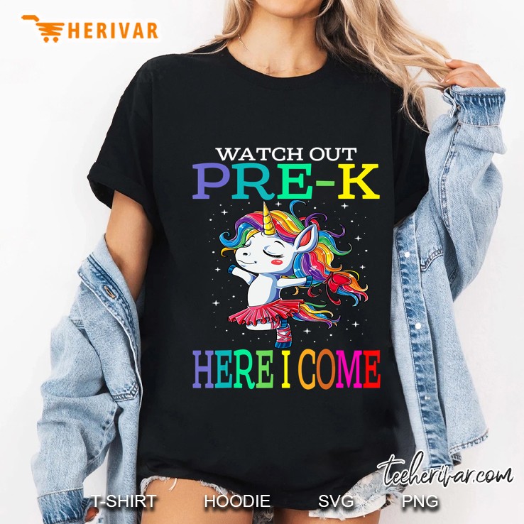 Watch Out Pre-K Here I Come Unicorn Back To School Hoodie