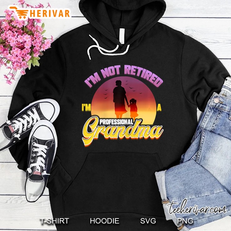 Womens Retired Grandma Gift For Retirement Farewell Party Retiree Hoodie