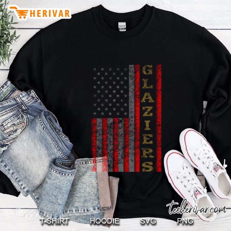 Cool Patriotic Glaziers Us Flag Sweatshirt
