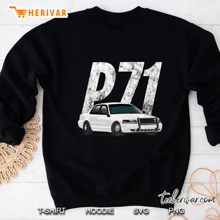 Crown Victoria P71 White Cop Car Interceptor Vic Sweatshirt