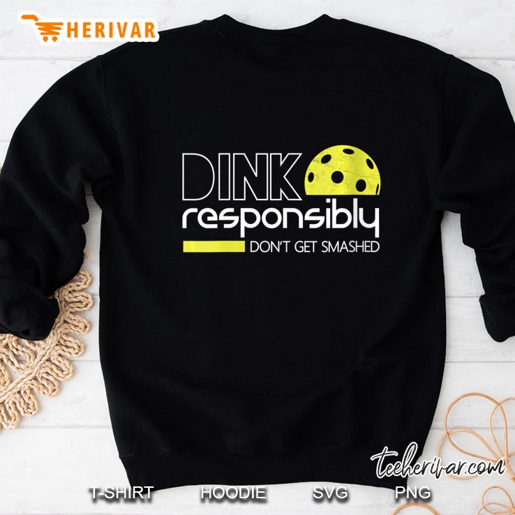 Womens Dink Responsibly Funny Pickleball V-Neck Mugs