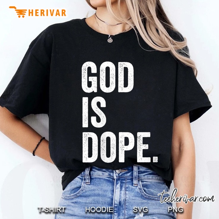 Womens God Is Dope V-Neck Hoodie