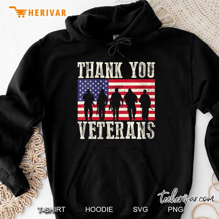 Womens Thank You Veterans Shirt American Flag Patriotic V-Neck Mugs