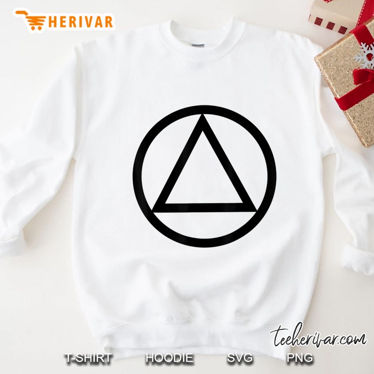 Aa Sobriety Logo Triangle Symbol Classic Simple Logo Sweatshirt