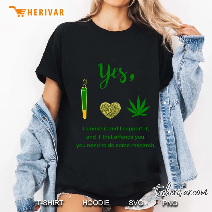 Yes I Smoke It And I Support It And If That Offends You You Need To Do Some Research Hoodie