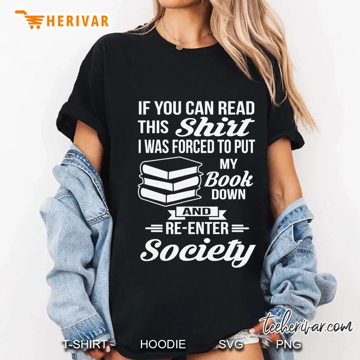 Forced To Put Down My Book Reading Hoodie