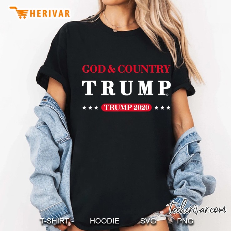 God & Country Trump 2020 Patriotic America Hoodie