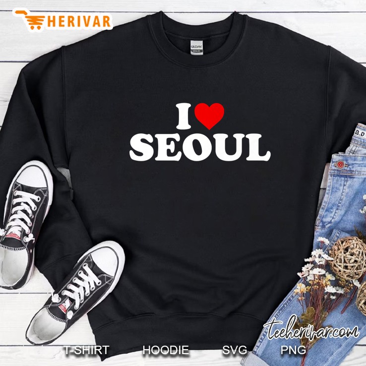 I Love Seoul Heart Premium Sweatshirt