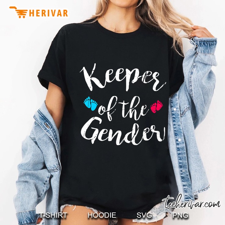 Keeper Of Gender Reveal Baby Announcement Party Ladies Tee