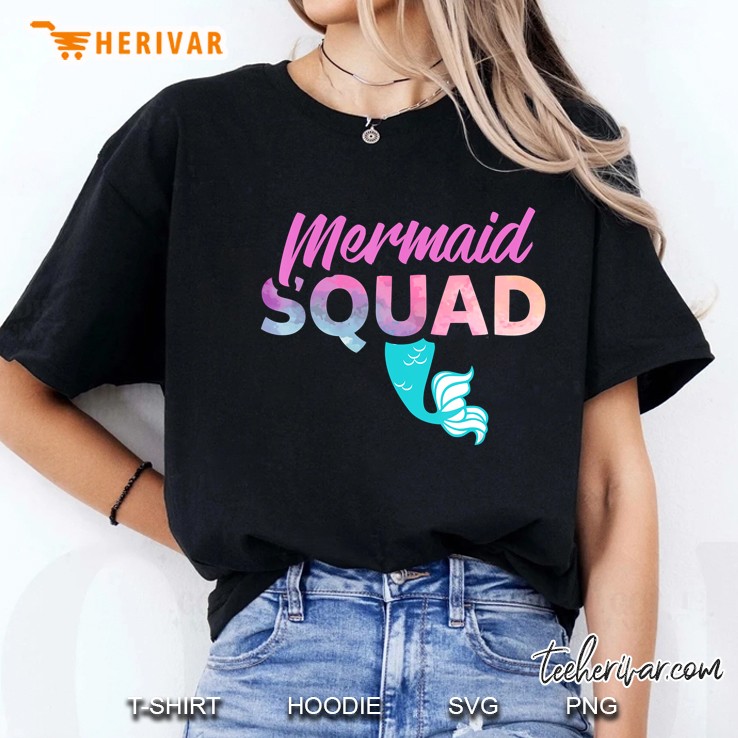 Mermaid Squad Birthday Party Girls Ladies Tee