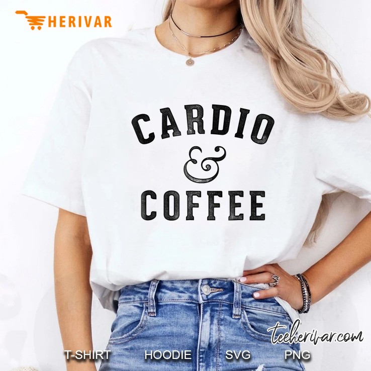 Fitness Workout Cardio Shirt & Coffee Lover Gym Diet Ladies Tee