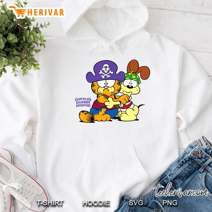 Garfield Pirate Garfield And Odie Scared Hoodie