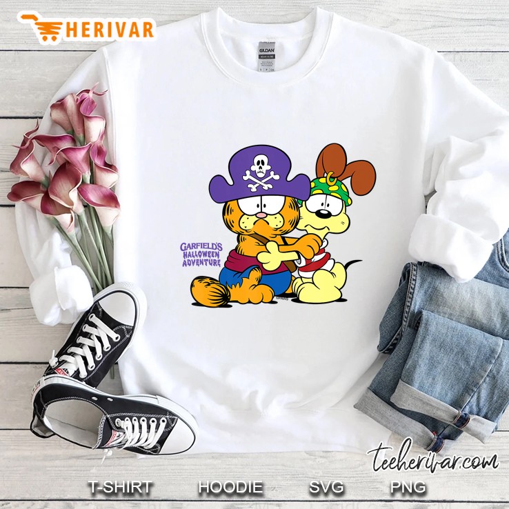 Garfield Pirate Garfield And Odie Scared Sweatshirt