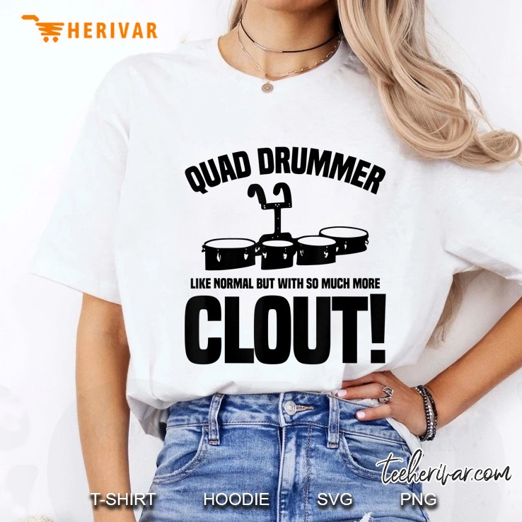 Marching Band Tenor Quad Drums Funny Drummer Ladies Tee