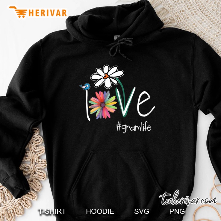 Womens Love Gram Life - Art Flower Color Hoodie