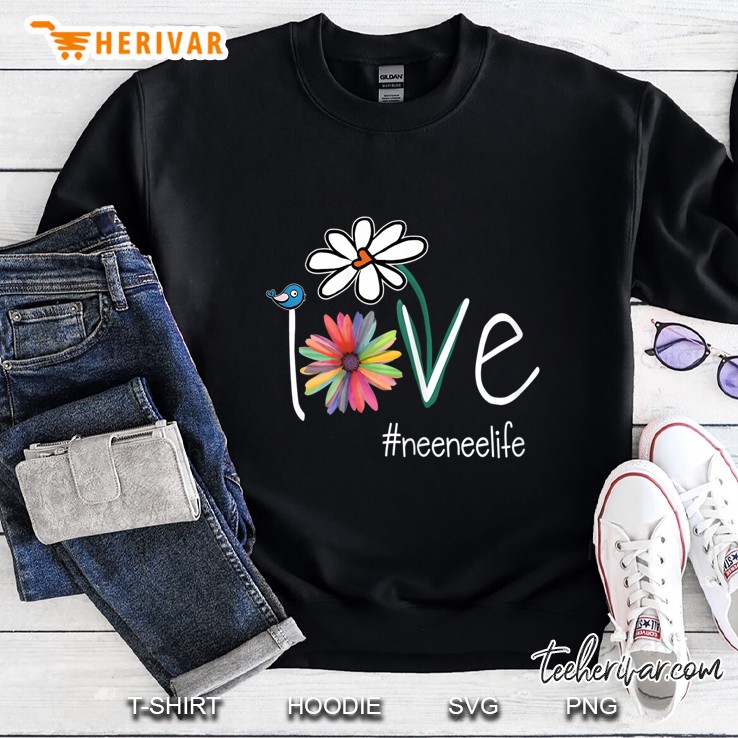 Womens Love Neenee Life - Art Flower Color Sweatshirt