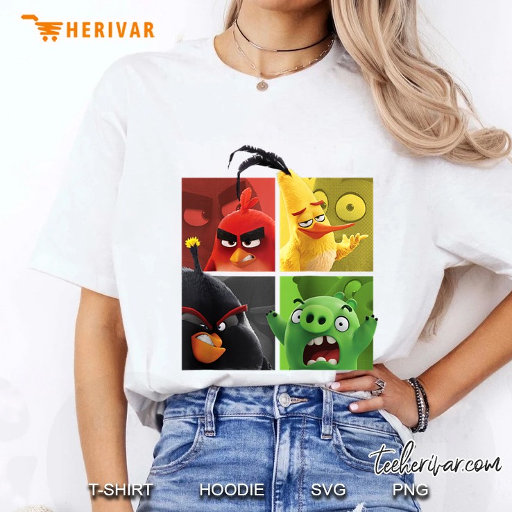 Angry Birds 2 Hero Colorblock Squares Raglan Baseball Tee Ladies Tee