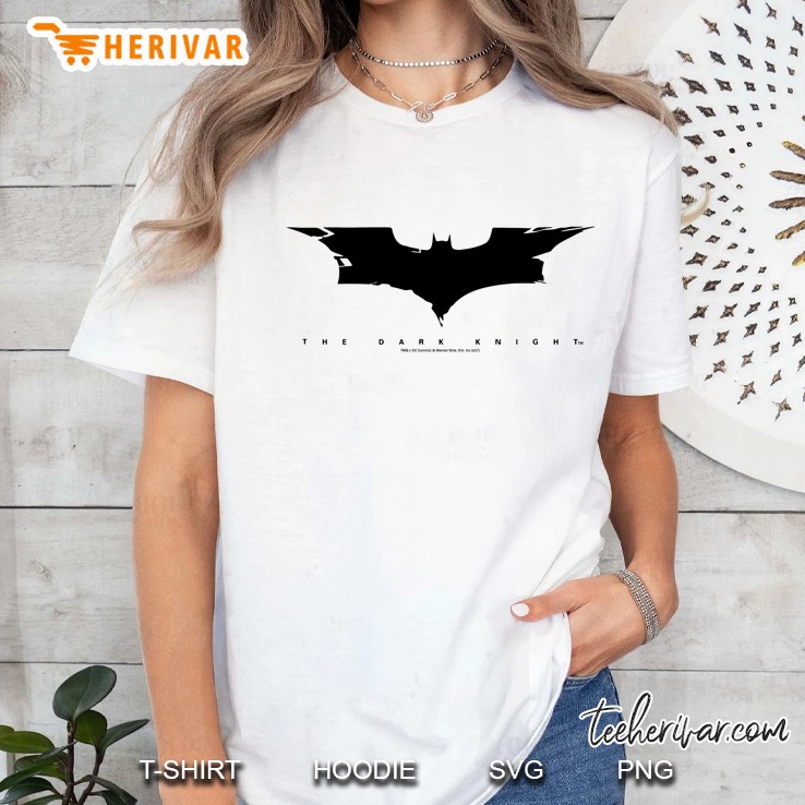 Batman Dark Knight Cracked Bat Logo Ladies Tee